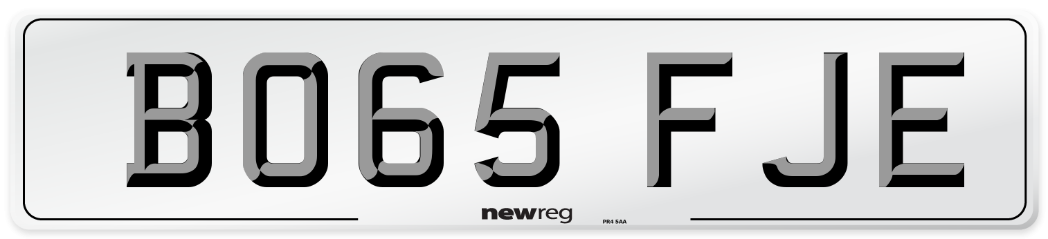 BO65 FJE Number Plate from New Reg